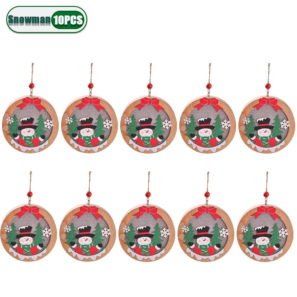 Christmas Decoration LED Illuminated Christmas Tree Hanging Santa Claus Snowman Deer Night Lights Christmas Decoration Hanging