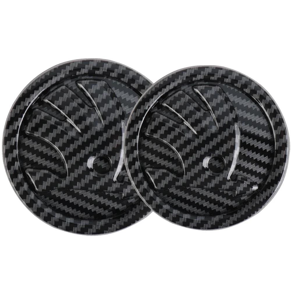 Car Sticker Skoda 2025 Hot 2pcs 80/90/100mm Car Front Hood Badge Rear Trunk Emblem Sticker for Skoda Rapid Fabia Octavia 2 A7 Ye