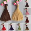 15cm Long Straight Synthetic Fiber Wig Hair Extension for BJD SD Doll Accessory