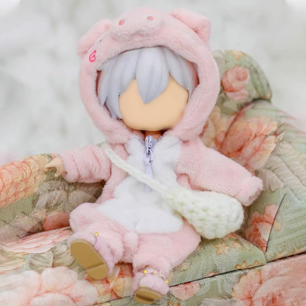 HIGHAWK Obitsu 11 Размер OB11 Кукла Обитсу 11 Кукла GSC Кукла BJD 11см Наряд для куклы, Одежда, Животное, Домашняя одежда, Одежда, Одежда 1/12, Пушистый, (свинья)