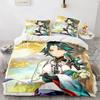 3D Print Anime Genshin Impact Xiao SUCROSE Qiqi Duvet Cover Cartoon Bedding Sets Bed Set Quilt Comforter Covers Home Textiles