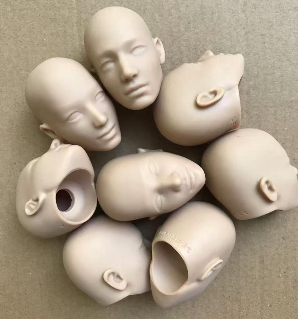 MENGF YUNYI 1/6 Мужская кукла Лысые головы с небольшими дефектами для DIY Рисования Практики макияжа Белый Розовый Бежевый Части куклы солдата