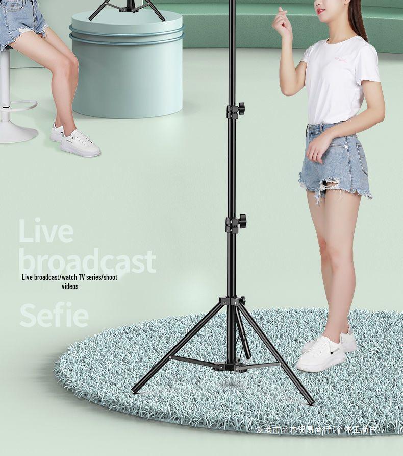 Multifunctional Tripod with Beauty Fill Light & Sound Card for Mobile Streaming and Outdoor K-Song