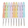 9pcs Aluminum Crochet Hooks Professional Portable Ergonomic Crochet Needles for Knitting Craft Yarn