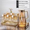 summer pitcher set with 6 hexagonal cups & tray