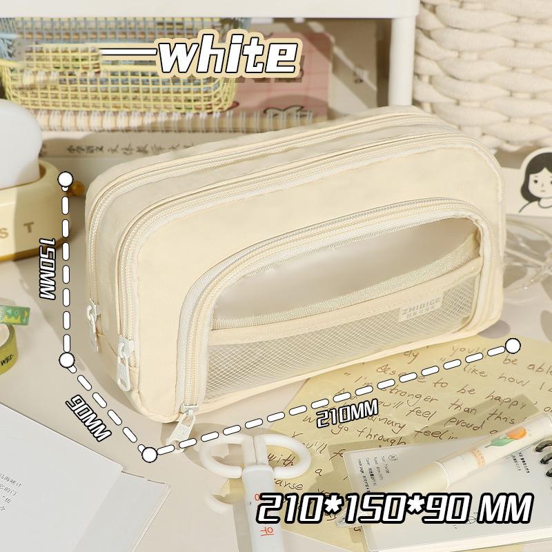 Эстетическая сумка-карандаш для новых девочек, школьные чехлы, милый держатель для канцелярских принадлежностей, сумка-карандаш на молнии, школьные принадлежности