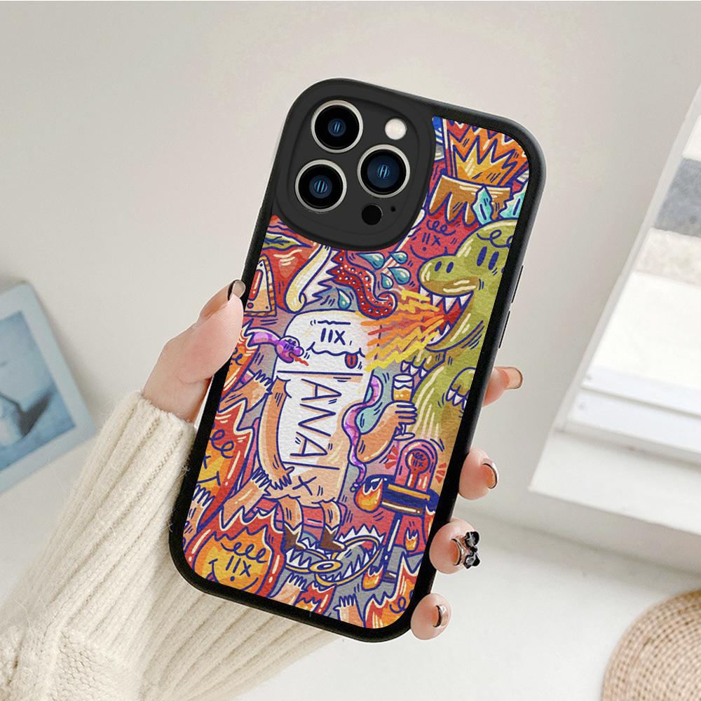 Чехол для телефона iPhone 14 13 11 12 Pro MAX 13 12MiNi 7 8plus iPhone 14 XS XR XANAXS Pattern Защитные чехлы из овчины