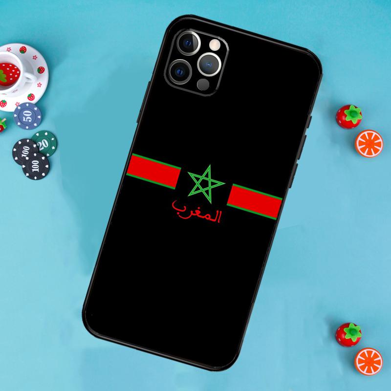 Morocco Flag Moroccan Phone Case For iPhone 17 Air 14 16 15 11 12 13 Pro Max 12 13 mini 15 16 Plus 16e Cover Funda