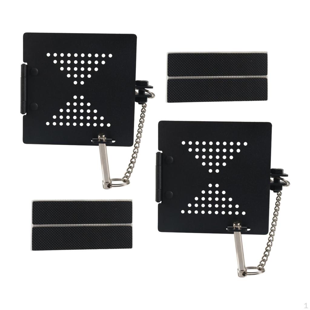 2 шт. Крышка торца автодома с вентиляционными отверстиями Наружные резиновые аксессуары Черный металл Квадрат 4"