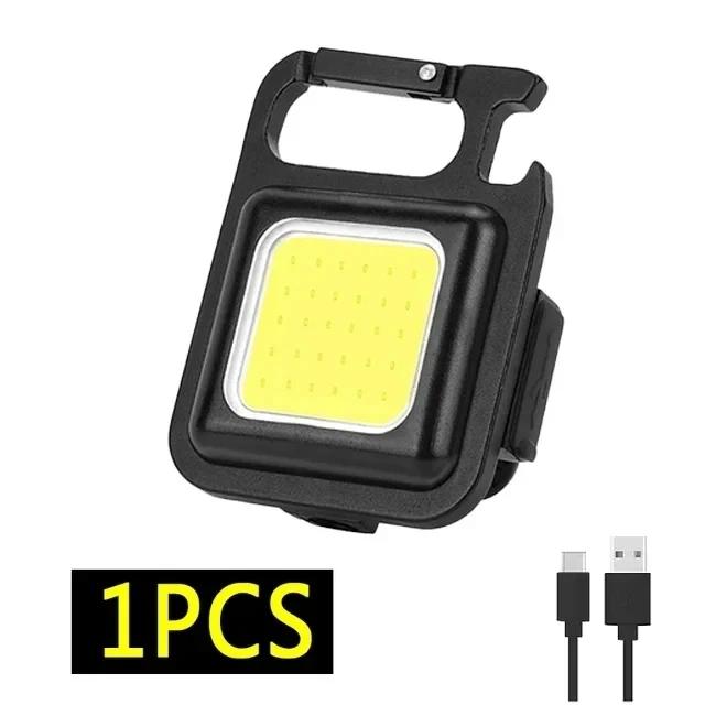 Portable LED Flashlight Mini Finger Gyroscope 6 Lighting Mode Type-c Rechargeable Torch Outdoor Camping Emergency Work Lamp