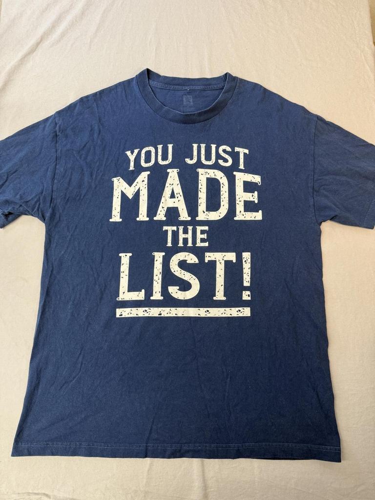 WWE Chris Jericho T-shirt List of Jericho Tee XL