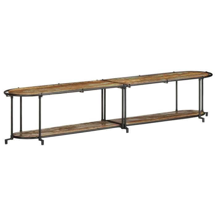 VidaXL Meuble TV 200x42x40 cm Bois massif de récupération, banc TV, meuble hifi, console TV, buffet TV, meuble multimédia, 4013496
