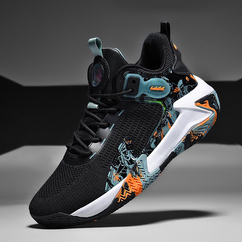 Новые баскетбольные кроссовки мужские спортивные и повседневные кроссовки с плетеным ворсом, мужские кроссовки большого размера 47 48 дышащая сетка легкие амортизирующие кроссовки