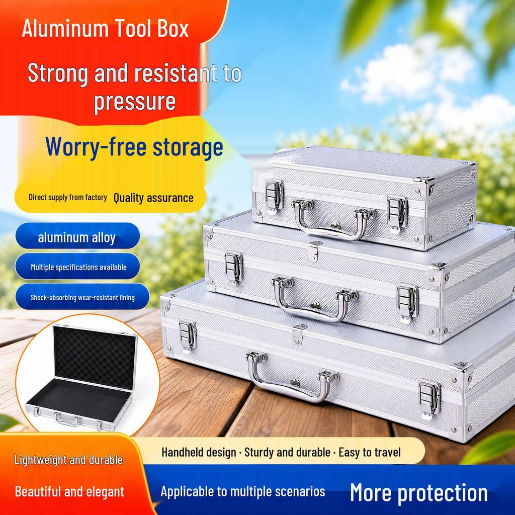 Aluminum Alloy Handheld Toolbox & Instrument Display Case