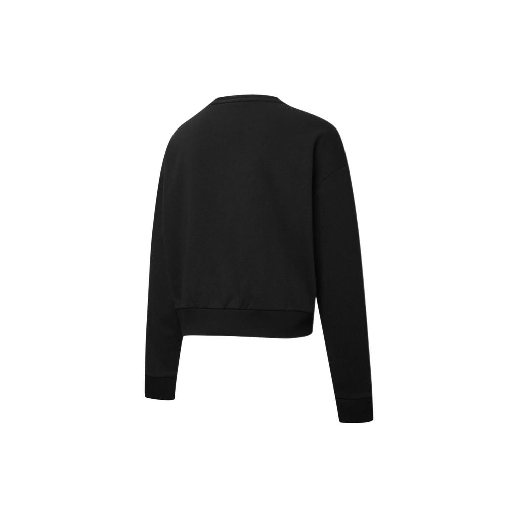 Puma Повседневная толстовка с круглым вырезом и логотипом, женская толстовка, черная 845607-01