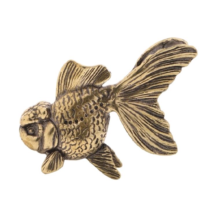 Металлическая миниатюрная фигурка осетра, антикварная скульптура животного, декоративное произведение искусства, украшение для полки, стола, для подарка