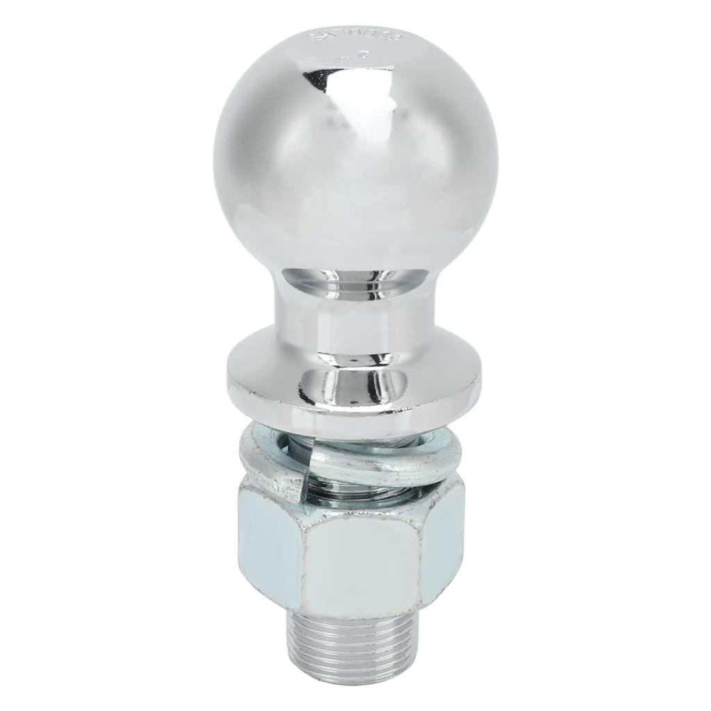 Trailer Hitch Ball, Akozon Stainless Steel 6000lb 2" Diameter Tow Hitch Ball, 1 X 2 1/8" Shank