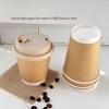 Disposable Double-Layer Kraft Coffee Cups