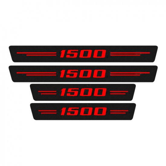 4X For GMC Sierra 1500 Carbon Fiber Cab Door Sill Cover Threshold Step Protecto