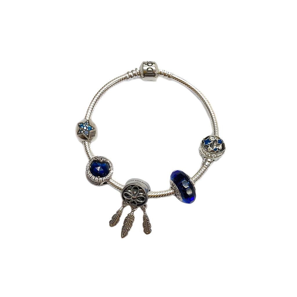 Pandora 925 Sterling Silver Synthetic Cubic Zirconia Bracelets Women's SL-7
