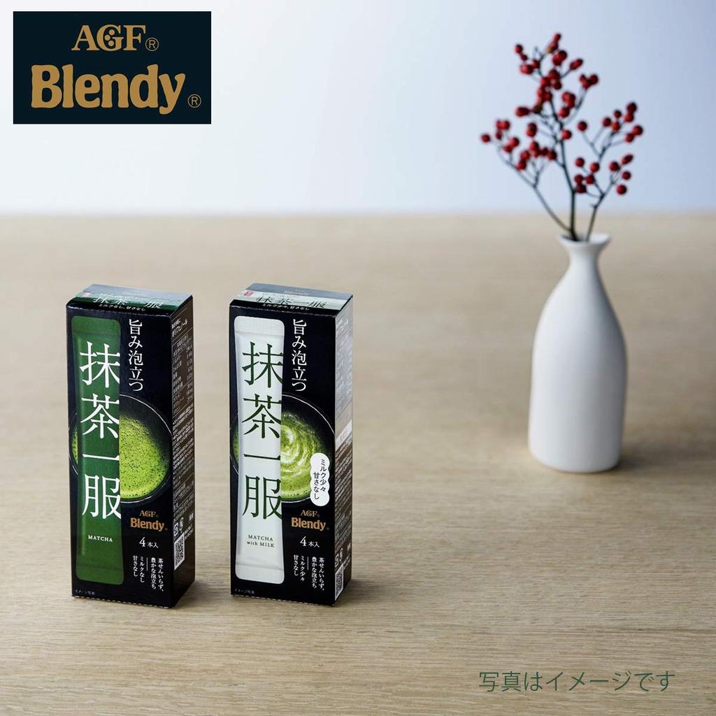 AGF Blendy Маття Иппуку 4 стика x 6 коробок граммы (Без молока) [Порошок матча] [Без сахара] 7.5 (х 24)