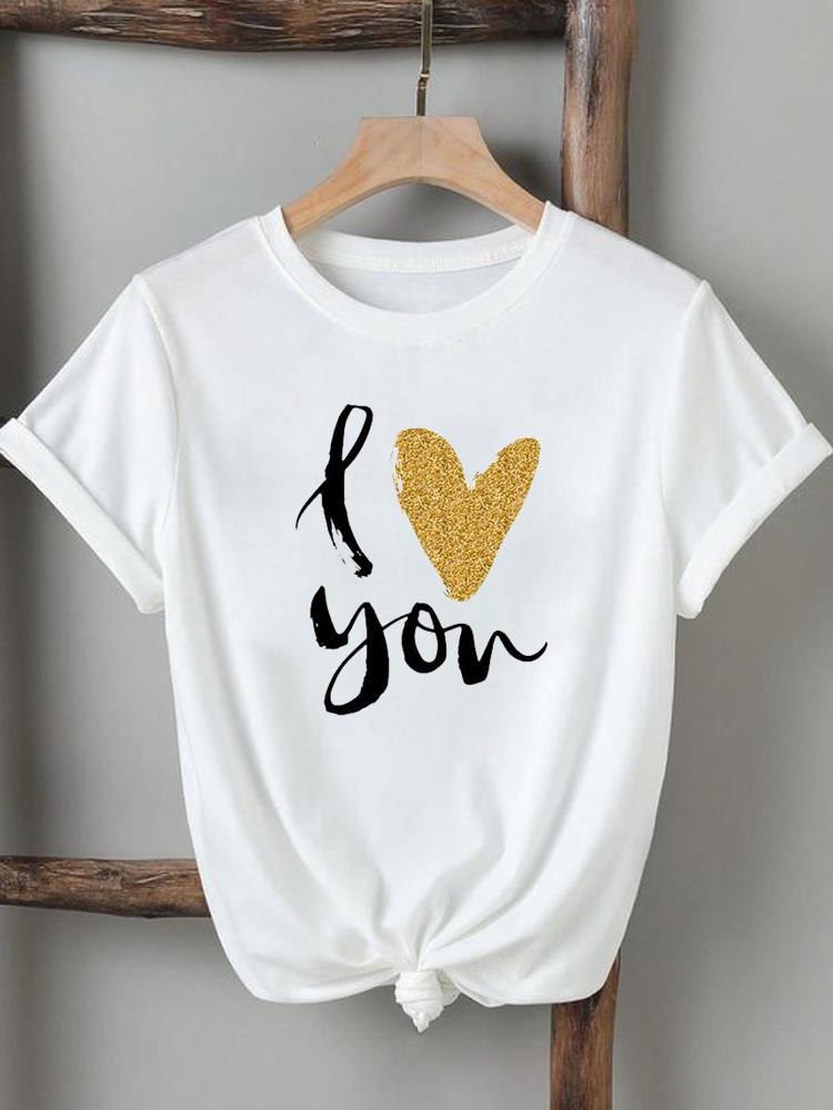 Love Heart Trend Милая одежда 3D печать футболка женская леди футболки с коротким рукавом мода повседневный графический топ