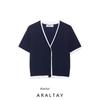 Araltay New Arrival Fashion Style Women's Clothing Fashion All-Match Minimalist Double-Layer Finish Knitting Outwear 3581012