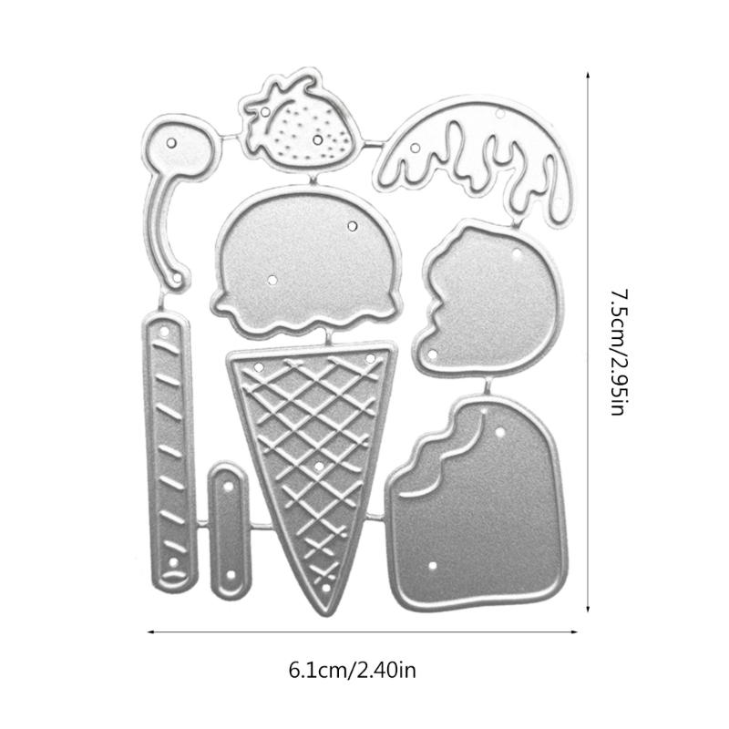 Металлическая вырубка Форма мороженого для DIY Скрапбукинга Тематического Приглашения