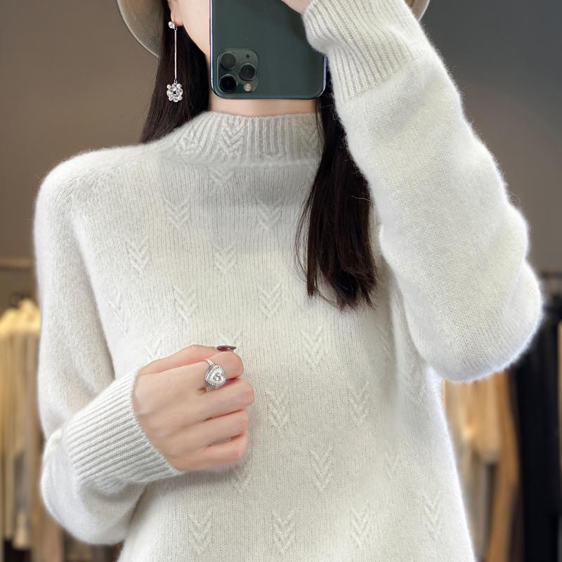 Женский кашемировый свитер Qinghe кашемир 30% кашемир 70% шерсть осенне-зимний пуловер теплый и модный