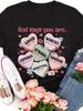 Christian Candy Hearts Tshirt God Says You Are Inspirational Bible Verse Graphic Short Sleeve Tops All Season Wear
