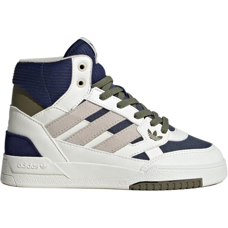 Adidas Originals DROP STEP SE Cushioning Wear-Resistant High-Top Kids' Skateboarding Shoes White Kids' Sneakers IH3285