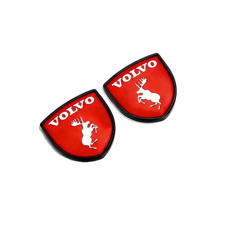 2 шт. Значок-щит с логотипом лося Volvo, 3D металлическая наклейка для всех багажников и крыльев автомобилей - Аксессуары для стайлинга и декора автомобиля