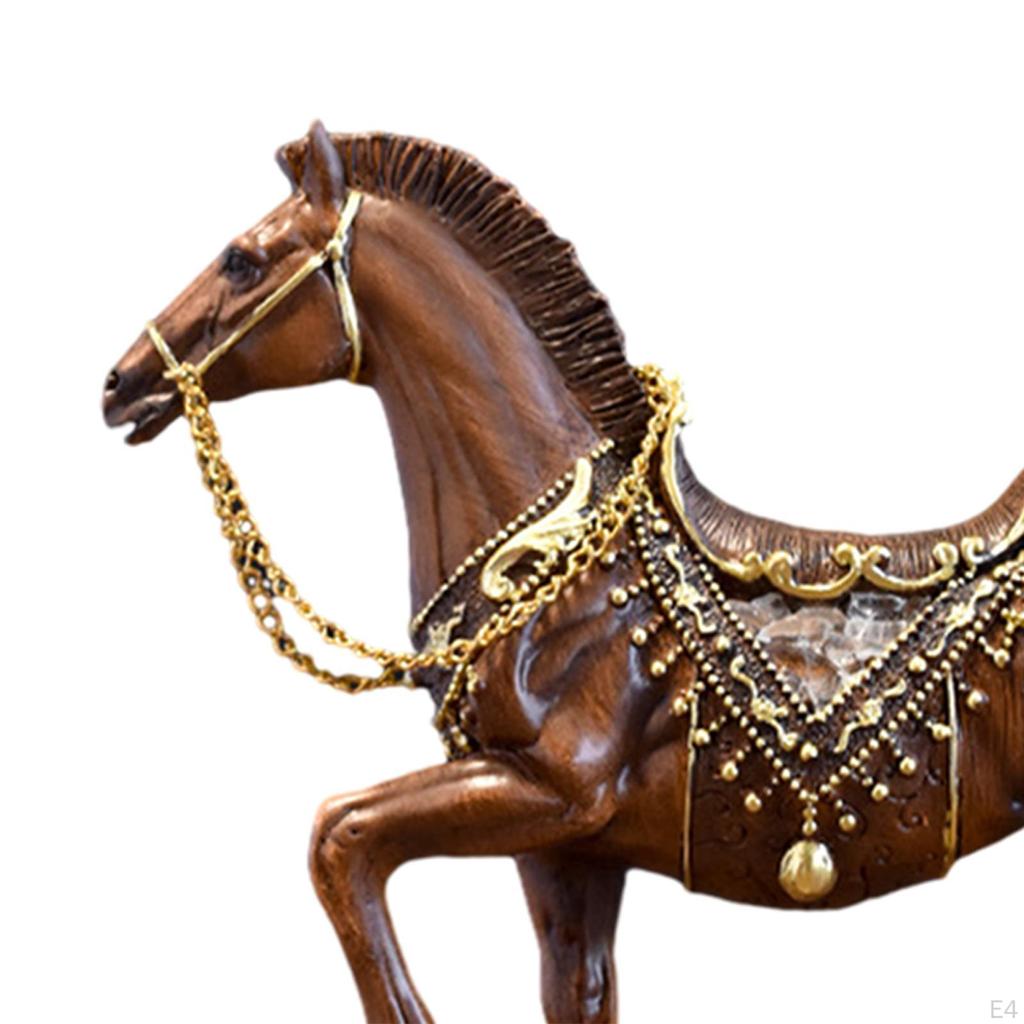 Figurine Art Ornament Decorative, Artwork Horse Statue, Sculpture for Home Decor Furniture Bedroom
