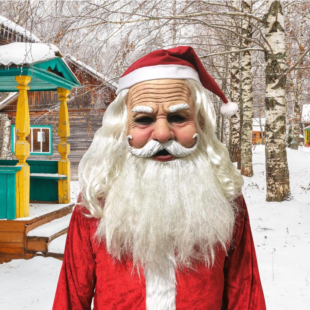 Grandma Christmas Headgear Christmas Headdress Decoration Holiday Soft Latex Adult Headgear Xmas