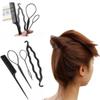 Набор из 4 шт., пластиковый волшебный хвостик, коса для волос, конский хвост, инструменты для укладки волос, клипсы