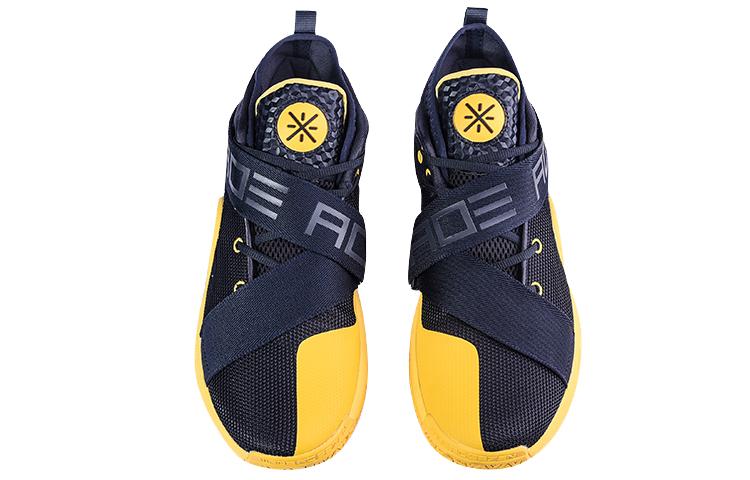 Li Ning Баскетбольные кроссовки All City 7 с амортизацией, износостойкие, средней высоты, для выступлений, мужские, черные с желтым, ABAN047-10