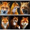 New 5D DIY Diamond Painting Red Fox Diamond Embroidery Animals Cross Stitch Full Round Drill Home Decor Manual Art Gift