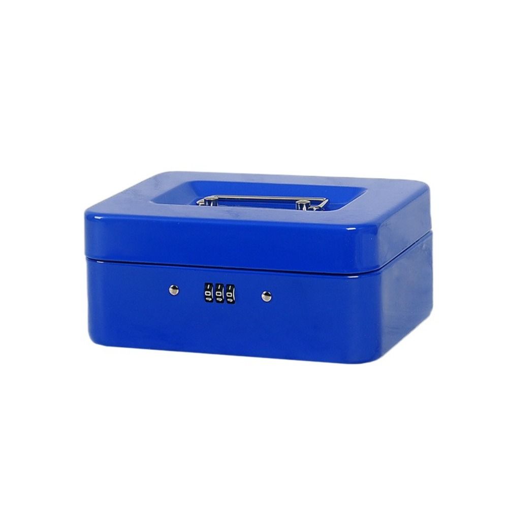 Двойной металлический ящик для денег, надежный замок, ящик для хранения, прочный органайзер для экономии денег, для малого бизнеса