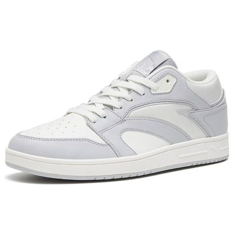 Anta Классическая серия нескользящие износостойкие низкие кроссовки для скейтбординга мужские кроссовки серые белые 112318057-2