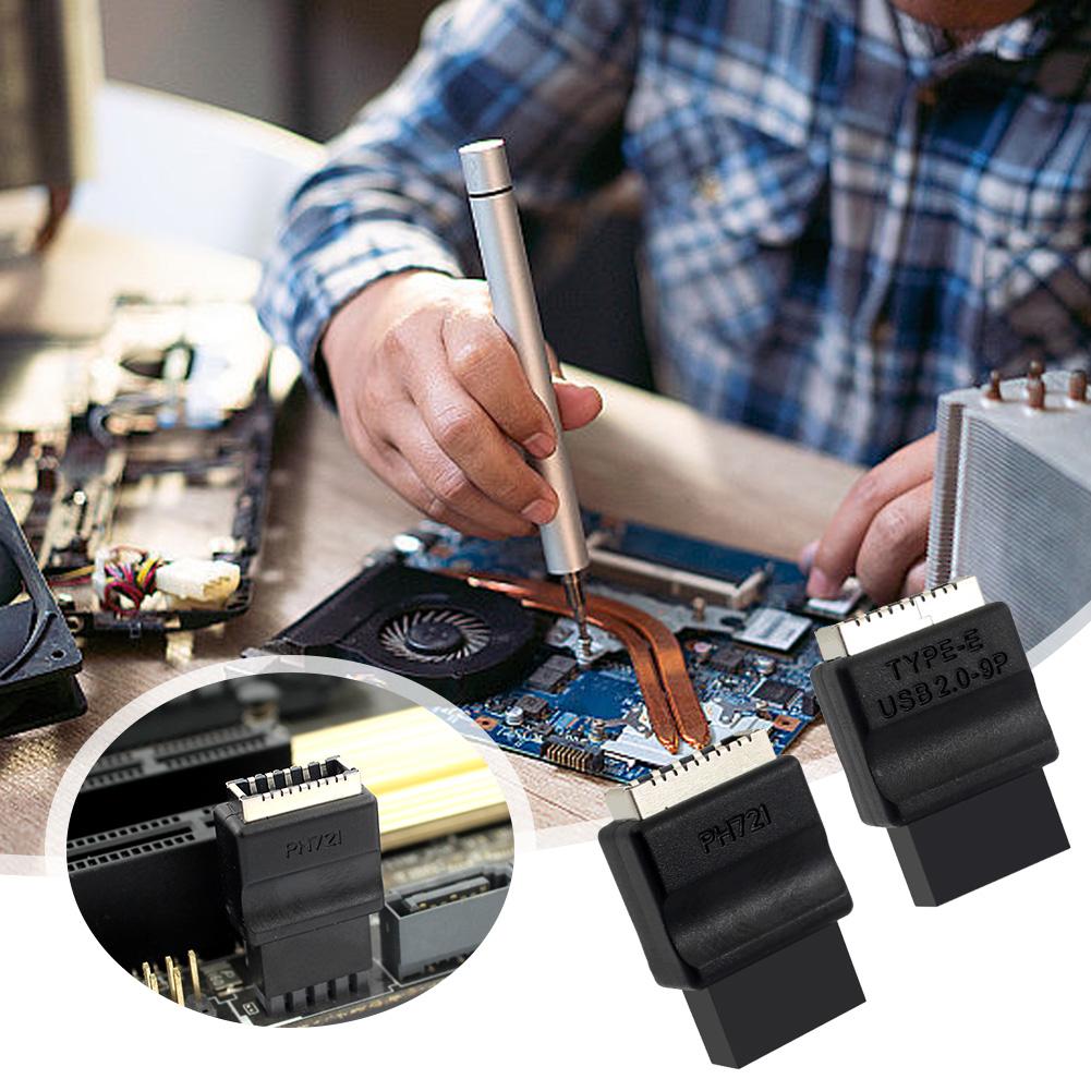 5/10 шт. Адаптер-удлинитель USB 2.0 9-контактный на Type-E для передней панели материнской платы, Male-to-Female, для настольного ПК