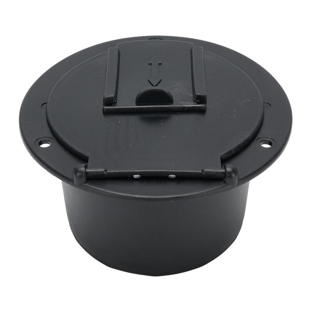 Крышка лючка шнура питания RV Защитная Погодоустойчивая Легкая установка для Путешествий Палатки Прицепа Автодома Гараж Черный