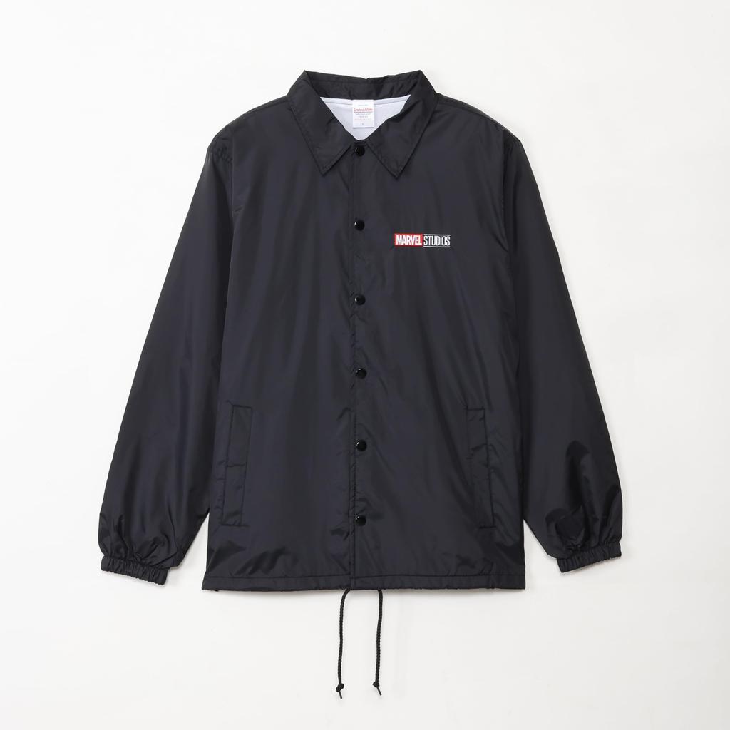 Маленькая планета Marvel Вышитая куртка-коуч с логотипом Marvel Studios, Размер L, Черный
