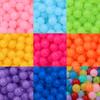 20pcs/lot 16mm Jelly Colored Acrylic Beads Loose Spaced Round Beads For Jewelry Making DIY Charms Bracelet Necklace Accessories