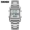 SKMEI 1812 Men's Steel Square Dial Electronic Watch Luxury Business Countdown Waterproof Sports Digital Watch relgios masculino