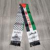 2 Pcs Palestine Nation Flag Print Scarves Fringed Satin Color Matching Unisex Patriotism Smooth Custom Palestine National Day Party Parade Neck Wraps