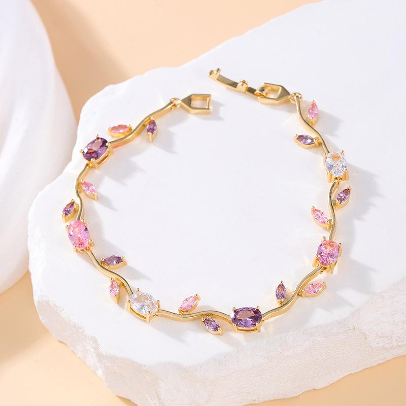 Pure Adjustable High Quality Sparkling Cubic Zirconia Tennis Bracelet Bridal Jewelry Set