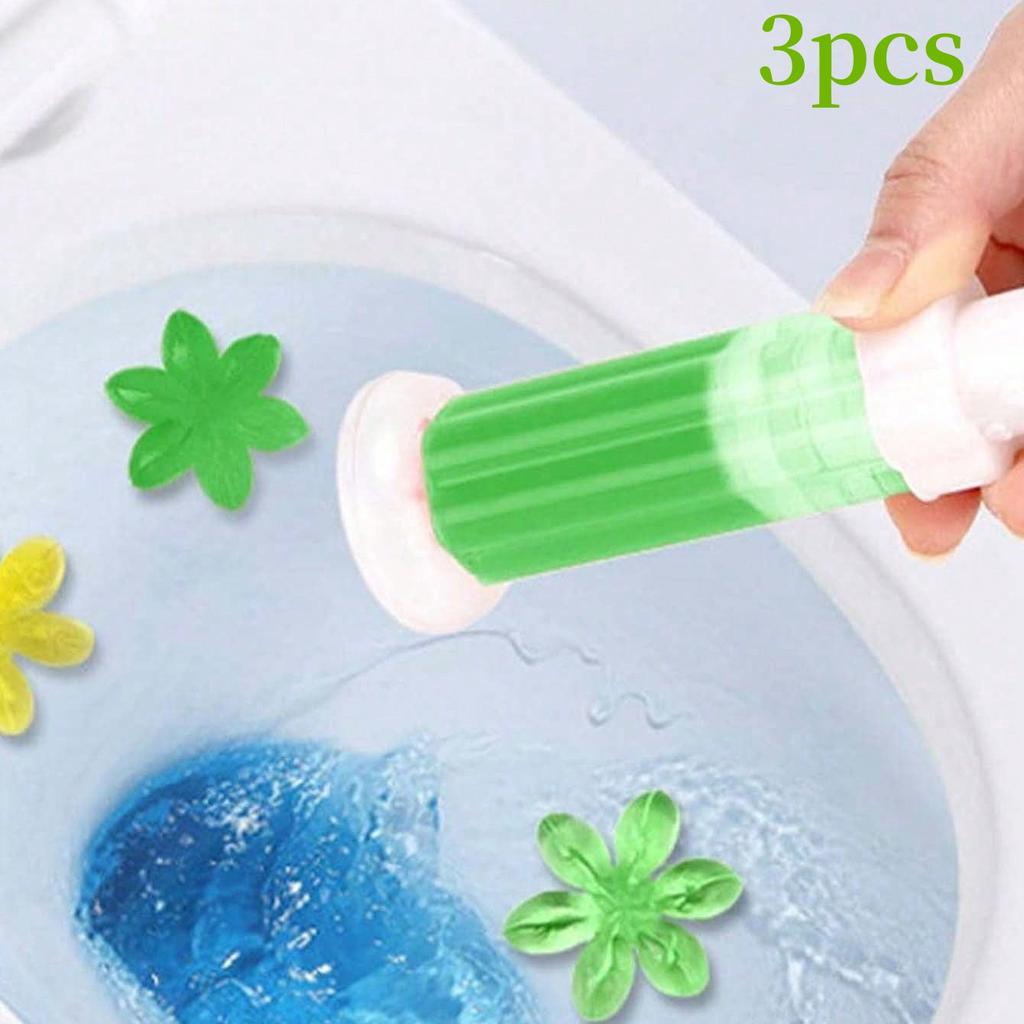 3Pcs Toilet Cleaner Gel Fresh Flower Aromatic Drain Toilet Cleaning Detergent Air Freshener Remove Odors Home Bathroom Tools