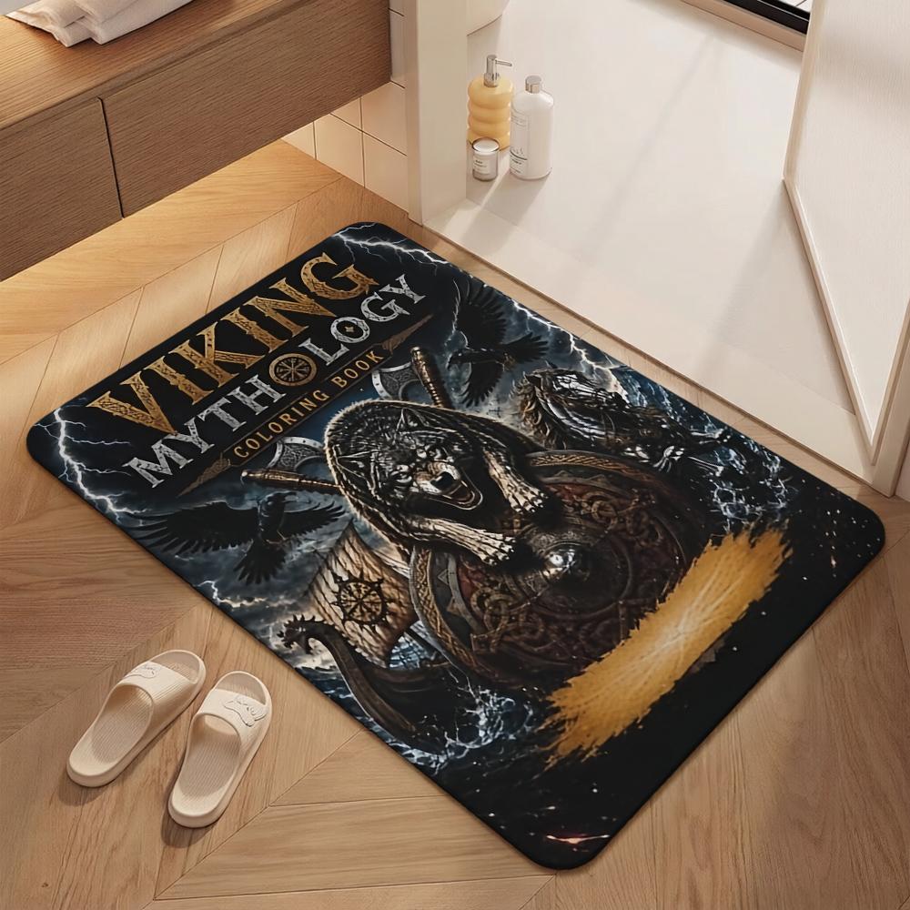 Odin Norse Poetic Edda Indoor Rug Soundproof Noisereducing Carpet For Bedroom Study Home Decor Holiday Gift