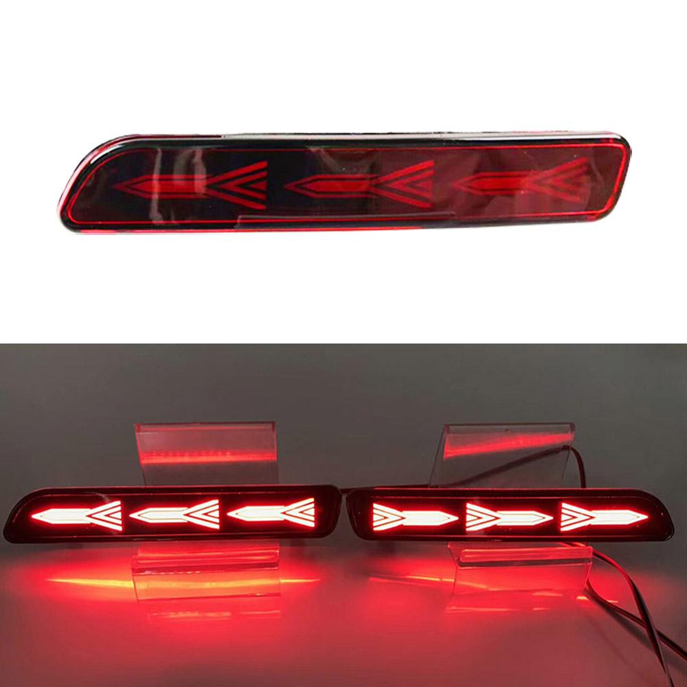 Car Flashing 2PCS For Suzuki Ertiga Ciaz Vitara S-Cross SX4 Splash Car Led Brake Lights rear bumper lamp reflector tail lamp