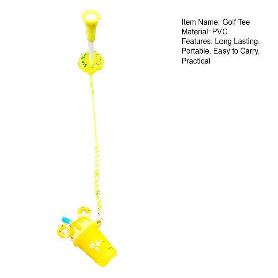 Golf Tee Cartoon Shape Lightweight Portable Colorful Anti-Lost Golf Tee Hanger with Strap Golf Accessory Gift